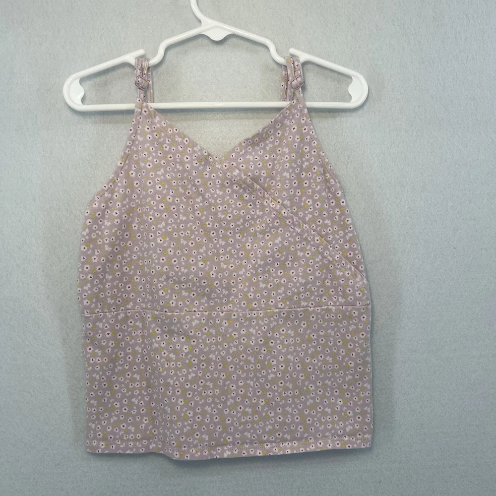 Art Class Girl’s Tank Top Cami Lavender Floral Size Medium (7/8) Summer Top